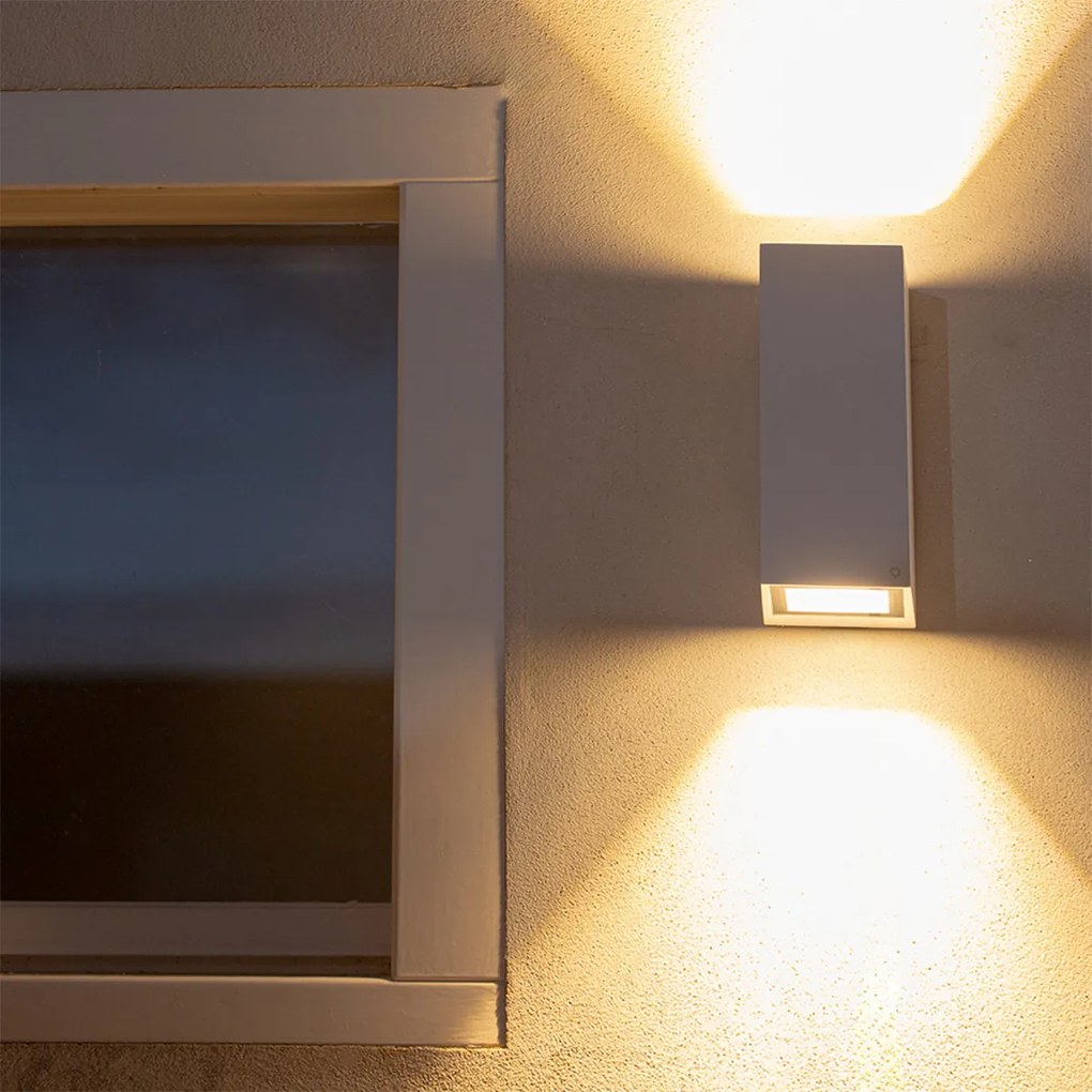 Модерна стенна лампа бяла 2-светлина GU10 AR70 IP54 - Baleno