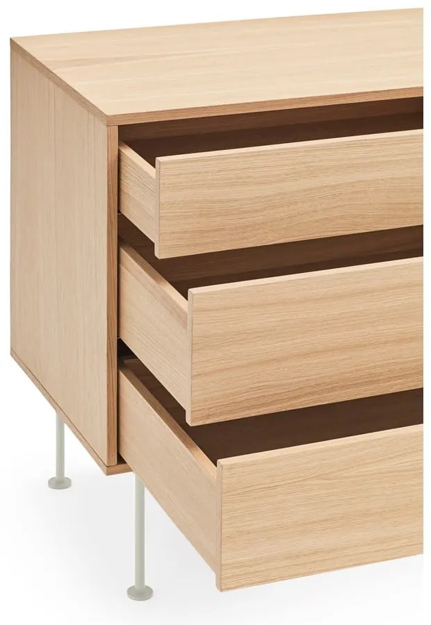 Кремавобял скрин с дъбов фурнир , ширина 180 см Yoko - Teulat