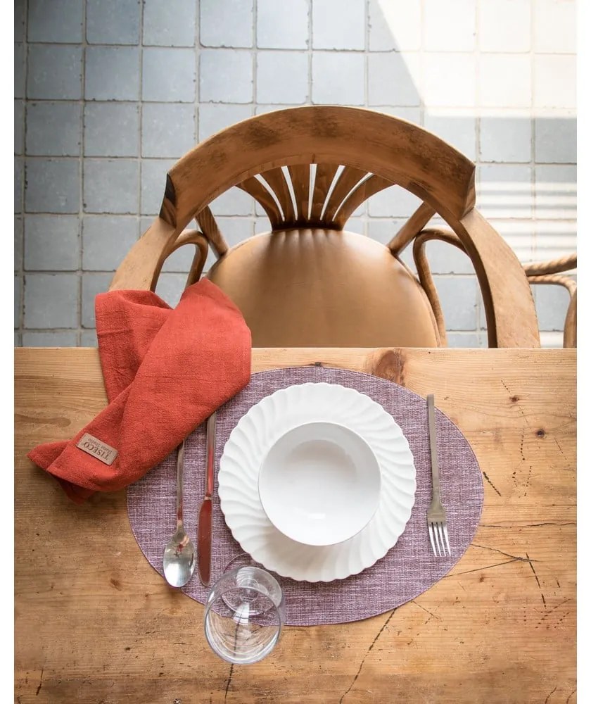 Розова и лилава подложка Овал, 46 x 33 cm - Tiseco Home Studio