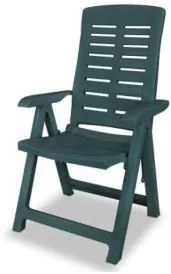 Градински сгъваем стол PVC 60 x 61 x 109 см зелен YUM040VE