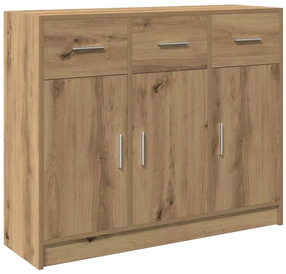 855895 vidaXL Сайдборд, дъб артизан, 91x28x75 см, инженерно дърво