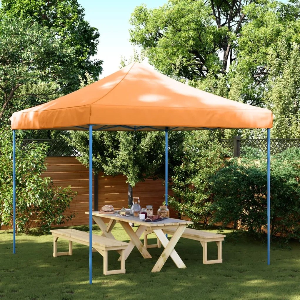 4004915 vidaXL Сгъваема парти шатра, pop-up, оранжева, 292x292x315 см