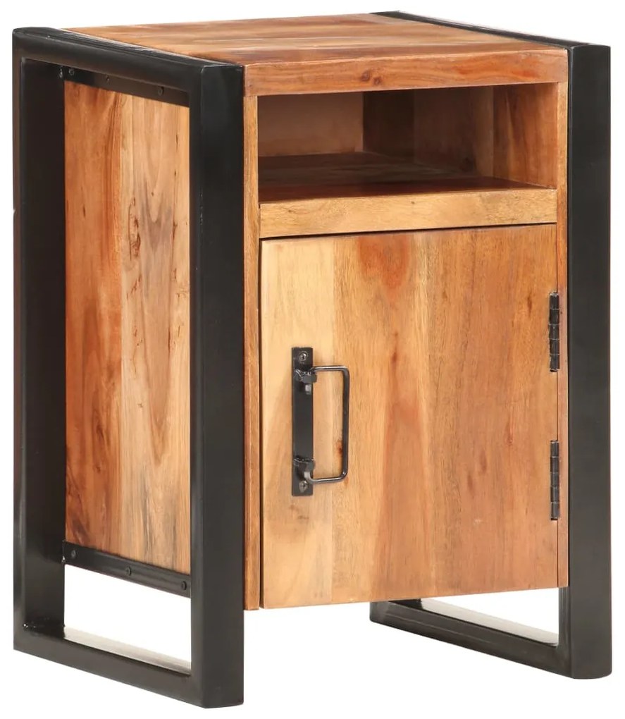 321569 vidaXL Нощно шкафче, 40x35x55 см, масивна акациева дървесина