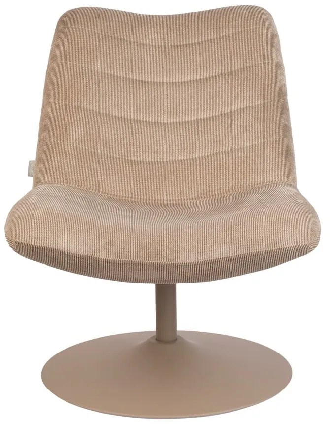 Бежово кадифено кресло Bubba - Zuiver