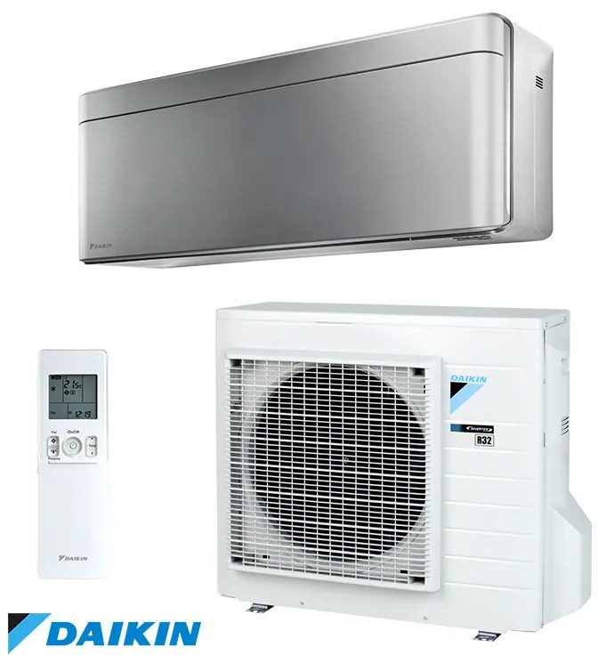 Инверторен климатик Daikin Stylish FTXA50BS/RXA50B, 18000 BTU, 36 м2, A++/A++, Wi-Fi, R-32, Сребрист