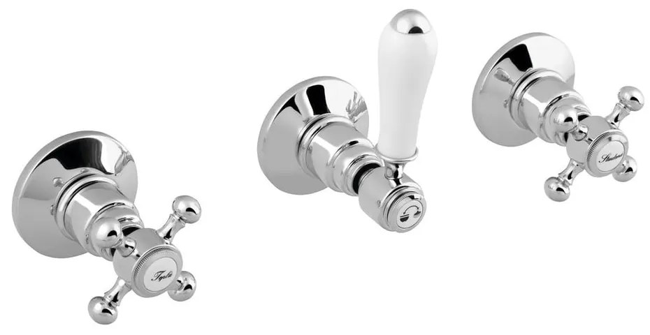 Вградена душ батерия в лъскаво-сребрист цвят (2 изхода) Antea – Sapho