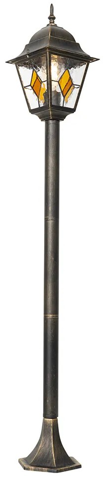 Винтидж външна лампа фенер антично злато 120 см - Antigua