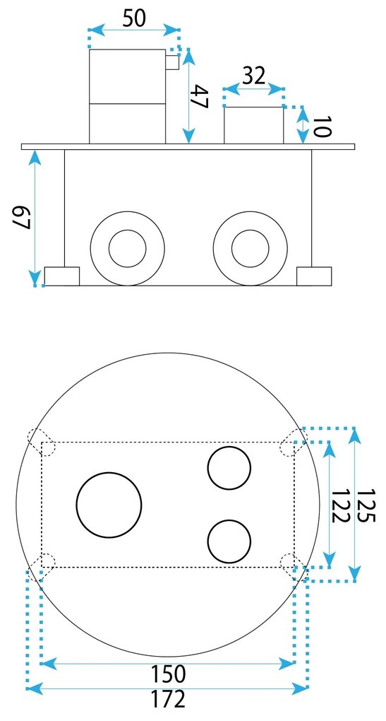 Душ система за вграждане Rea Lungo Diamond Chrom + BOX