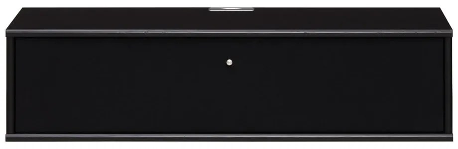 Черна маса за телевизор от декор от ясен 89x22 cm Mistral – Hammel Furniture
