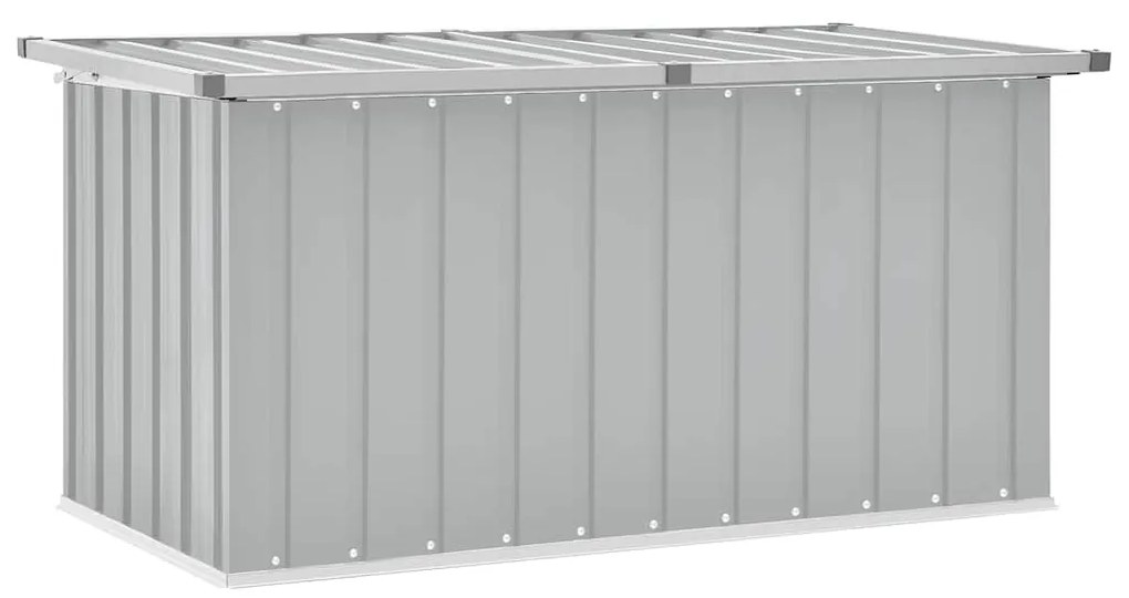 46262 vidaXL Градински сандък за съхранение, сив, 129x67x65 см