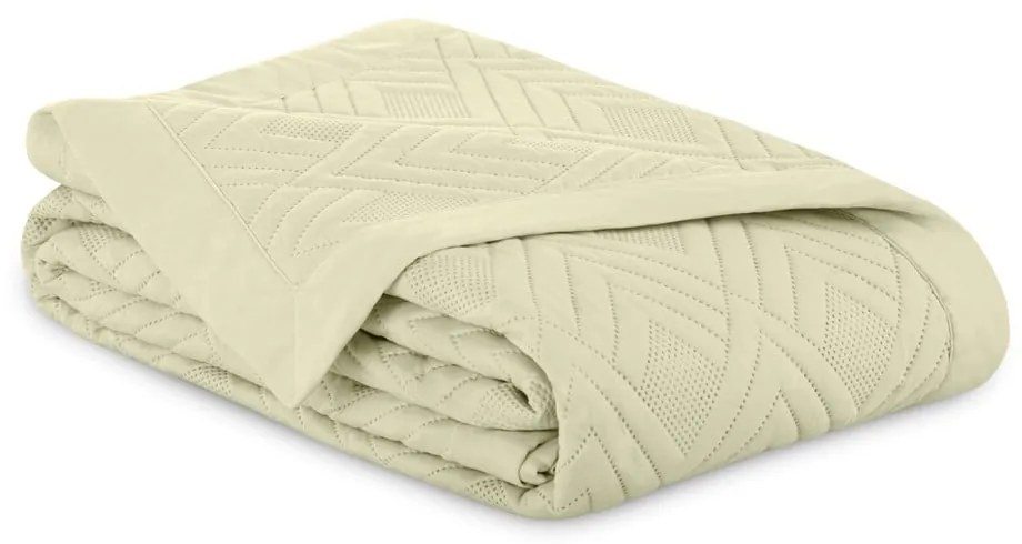 Бежово капитонирано покривало за легло от микрофибър 220x240 cm Ophelia – Restilo