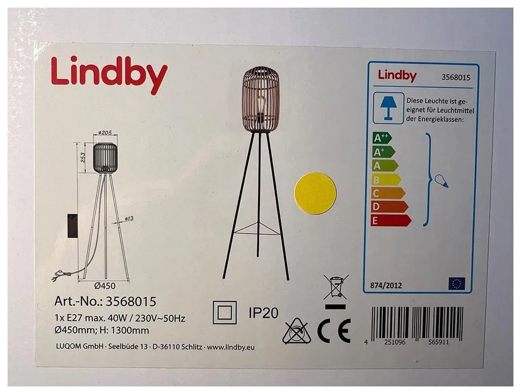 Lindby - Лампион MARLY 1xE27/40W/230V