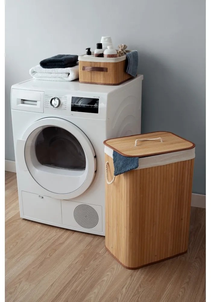 Бамбуков кош за пране в естествен цвят 78 л Bamboo – Compactor