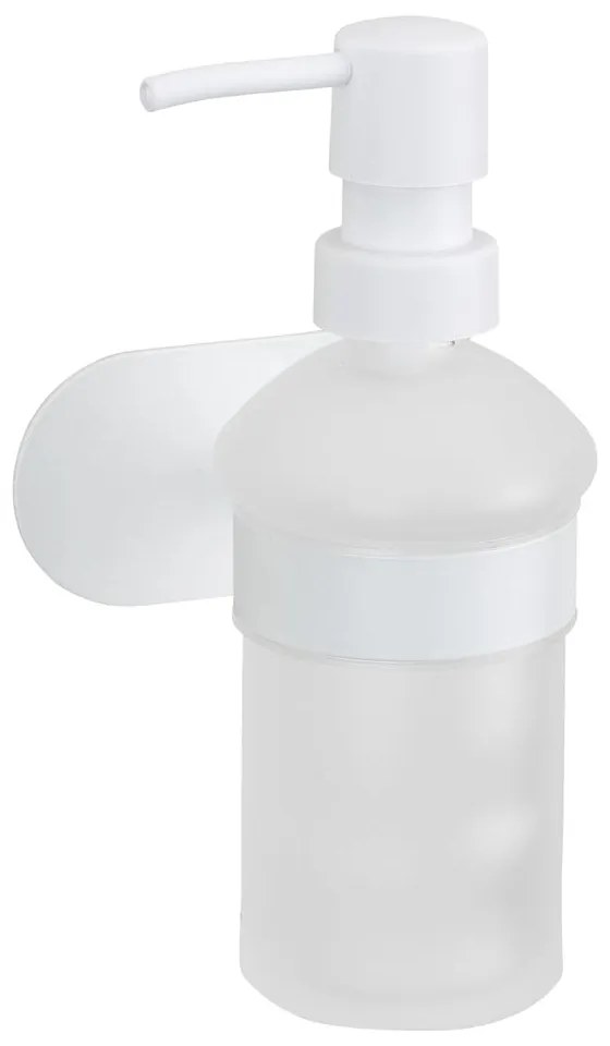 Бял самозалепващ стъклен диспенсер за сапун 200 ml Orea – Wenko