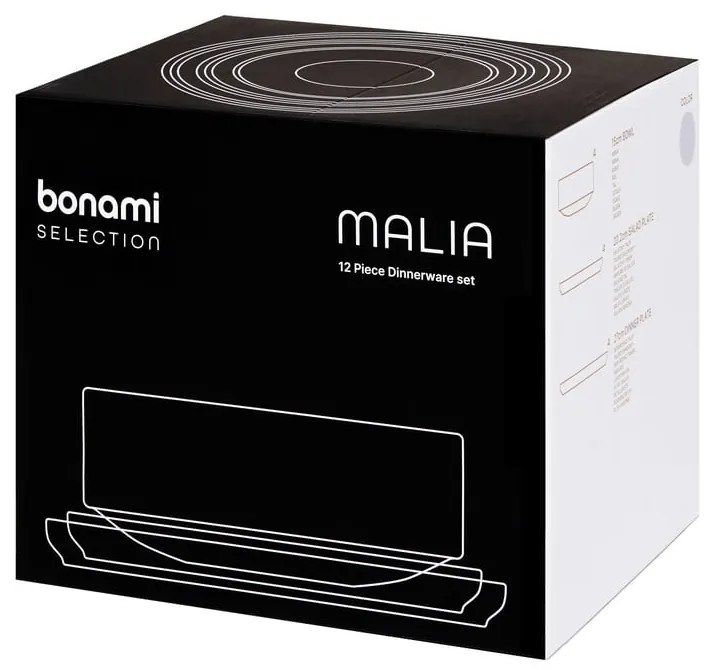 Керамичен кремав комплект от 12 части Malia - Bonami Selection