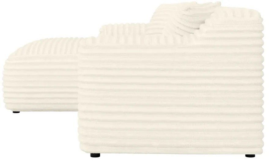 Кремав ъглов диван от рипсено кадифе (ляв ъгъл) Martin – Ropez