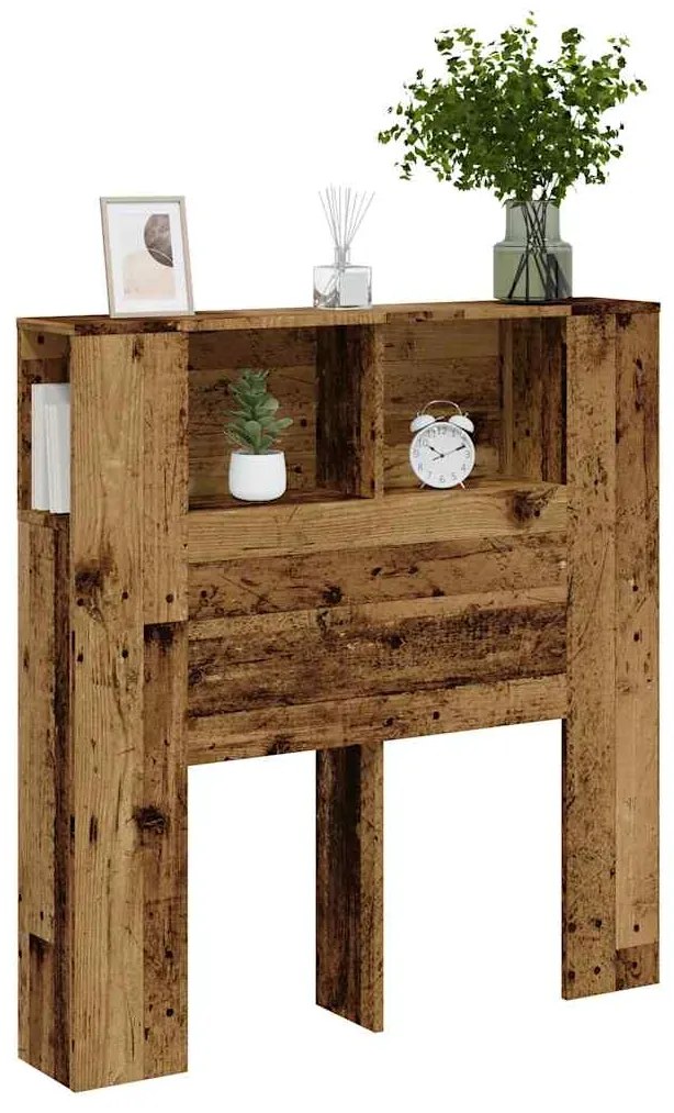 856876 vidaXL Табла за легло тип шкаф, 100x18,5x102,5 см, инженерно дърво