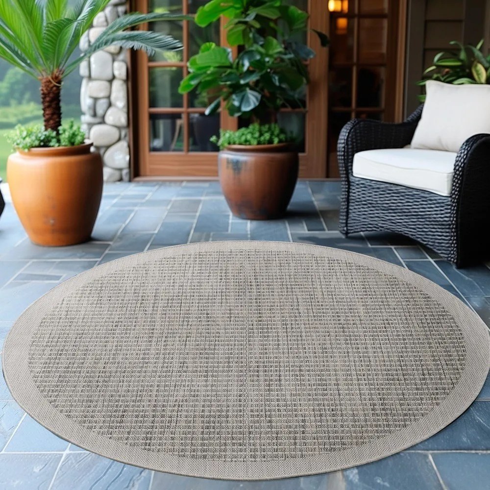 Сив кръгъл външен килим ø 160 cm Giza – Ayyildiz Carpets