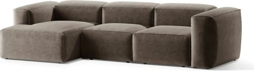 Кафяв ъглов диван (ляв ъгъл) Bergamo – Cosmopolitan Design