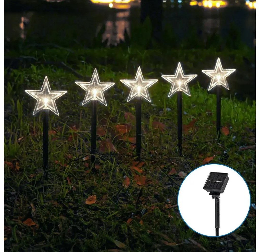 Aigostar LED соларна коледна лампа LED/0,054W/1,2V 1m IP65 студена бяла