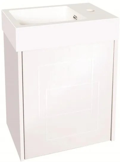 Конзолен PVC шкаф ICP 4530 NEW, Inter Ceramic, с умивалник, 41.5x24.7x50см