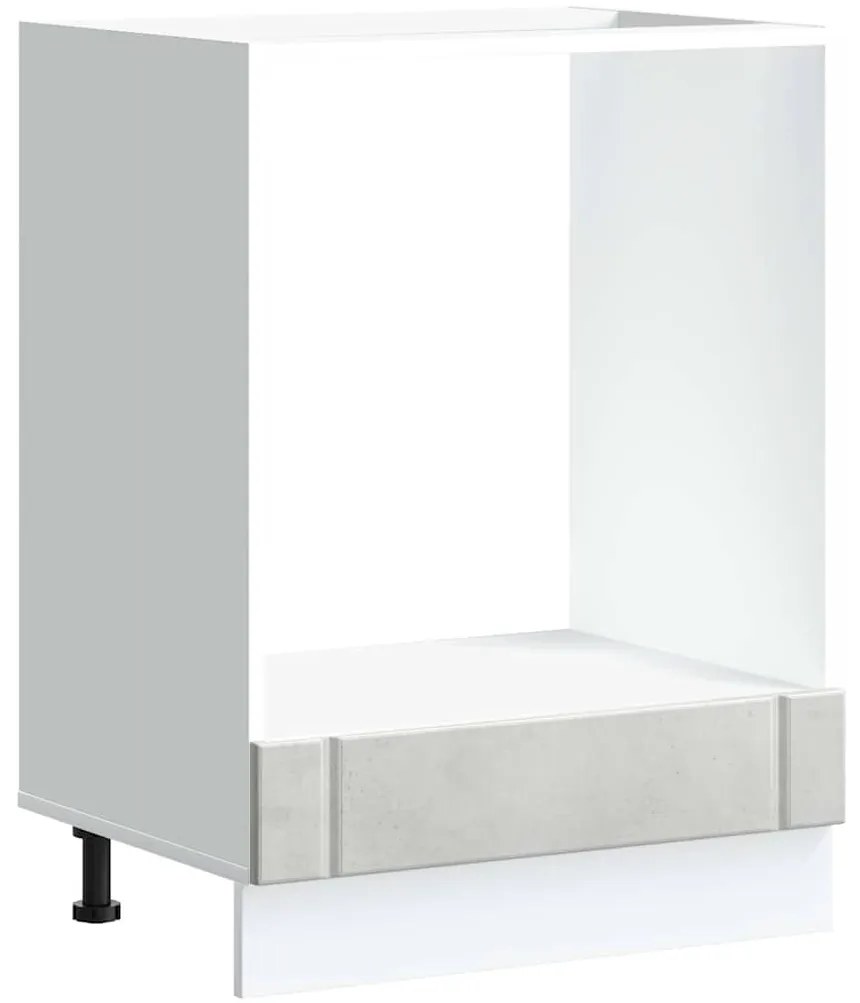 853761 vidaXL Шкаф за фурна, Lucca, бетонно сив, инженерно дърво