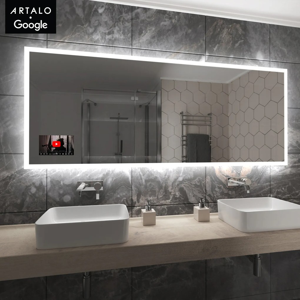 SMART огледало със светодиодно осветление M1 + SmartScreen with Google TV