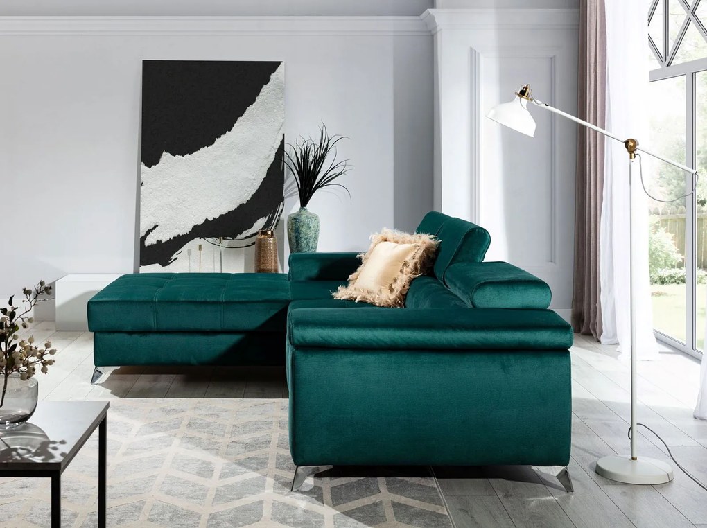 Ъглов диван Osby-Left-Green