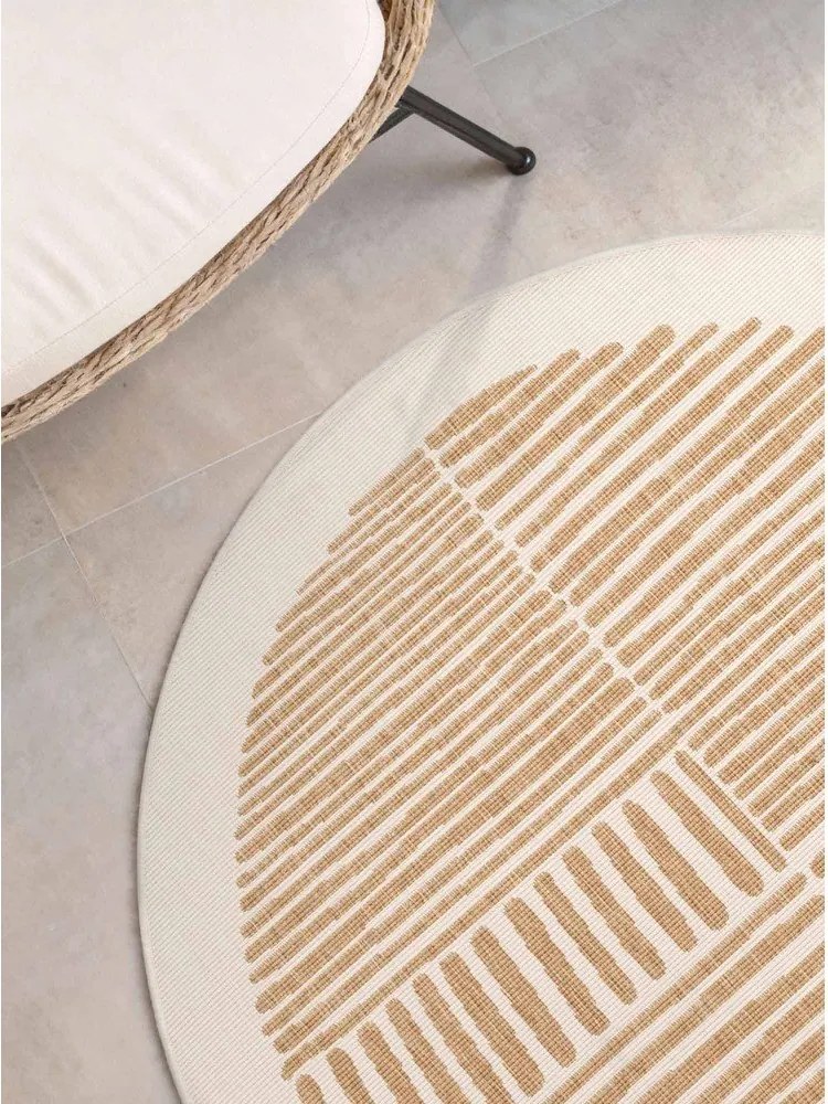 Кремав/в естествен цвят кръгъл килим за открито и закрито ø 160 cm Haringey Bounds – Ted Baker