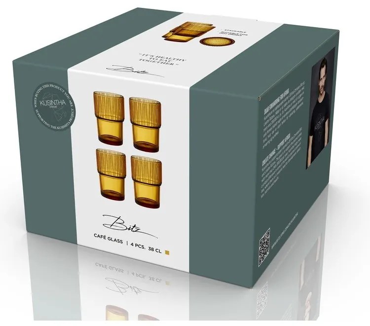 Стъклени чаши в комплект от 4 бр. 380 ml Kusintha – Bitz