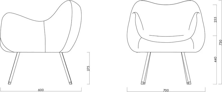 Червено вълнено кресло RM58 – noo.ma