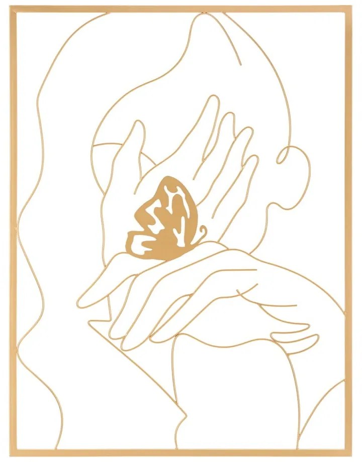 Метална декорация за стена 60x80 cm Hands on Face - Mauro Ferretti