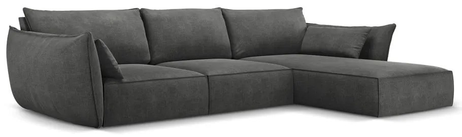 Сив ъглов диван (десен ъгъл) Vanda - Mazzini Sofas