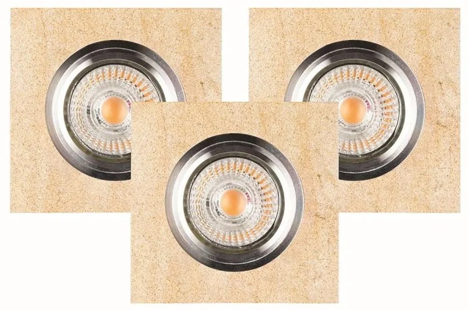Spot-Light 2515339-Комплект 3x LED вградени лампи VITAR 1xGU10/5W/230V пясъчник