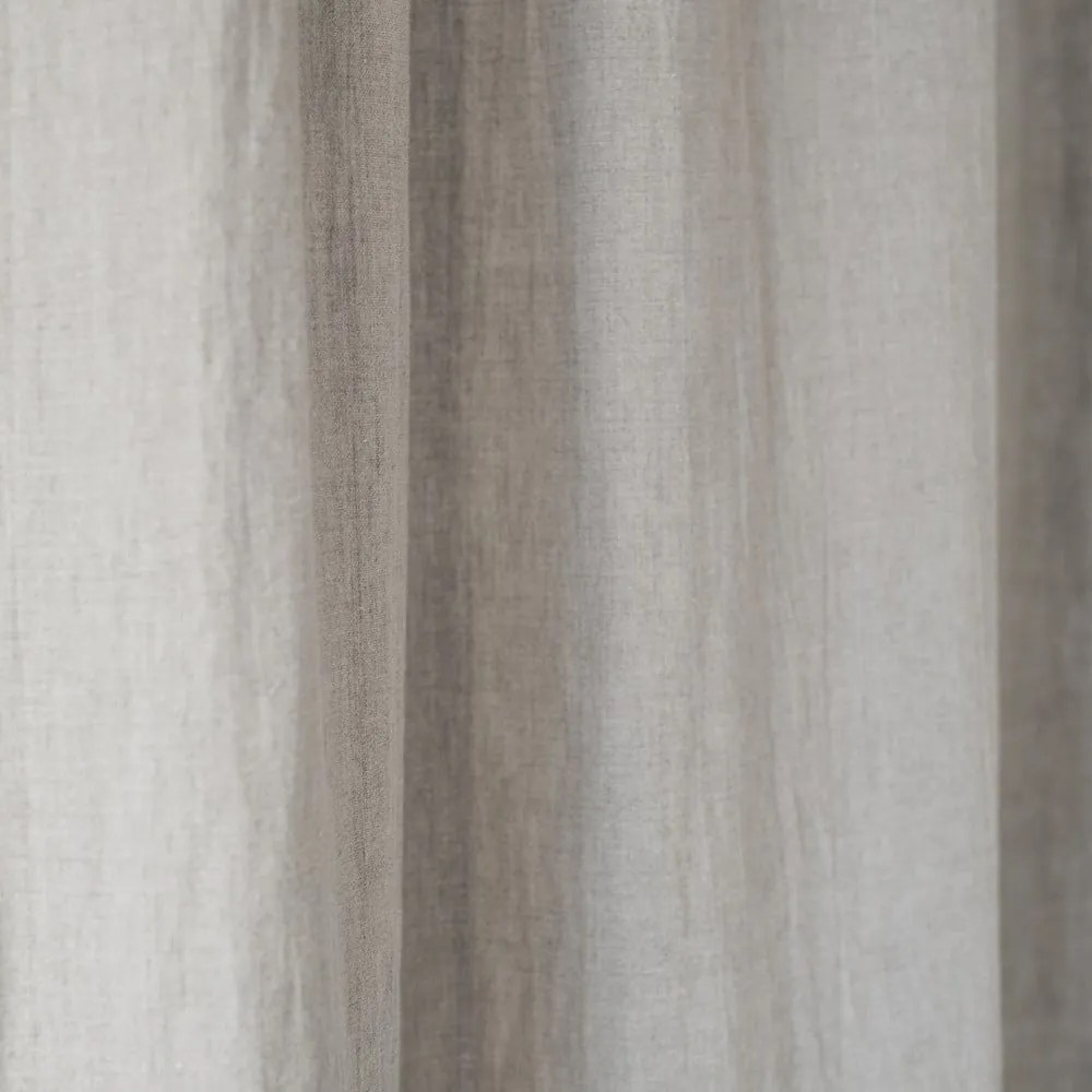 Бежова ленена завеса с тунел Night Time, 250 x 140 cm - Linen Tales