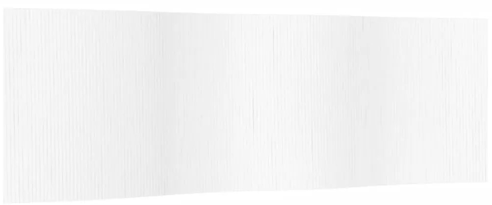 377010 vidaXL Преграда за стая, бял, ширина 600 см, височина 165 см, бамбук