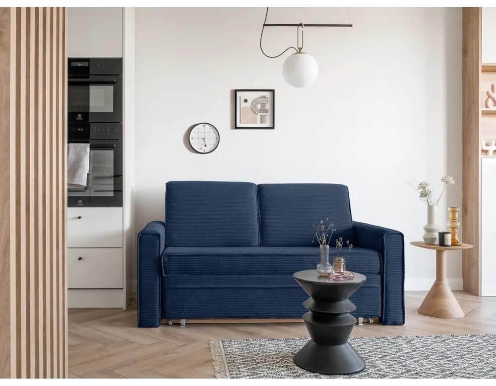 Тъмносин разтегателен диван 168 cm Lucky Lucy - Miuform