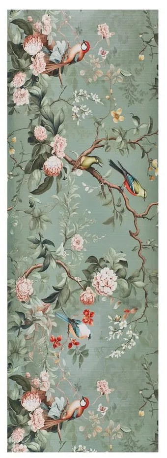 Светлозелена пътека подходяща за пране 52x100 cm Ricci Monet – Universal