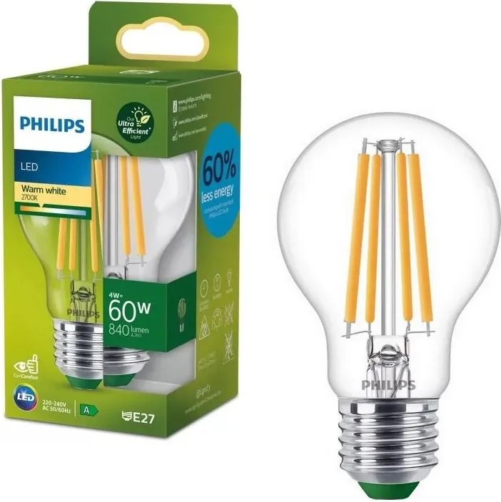 LED крушка ULTRAEFFICIENT VINTAGE Philips A60 E27/4W/230V 2700K