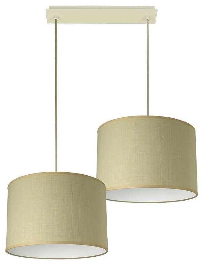 Пендел ЛИОН, крем, абажури Сами Екрю, 2xE27