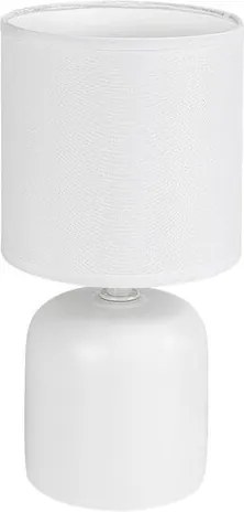 Rabalux Daphni, настолна лампа, бяла керамична лампа с бял текстилен абажур, E14 - 74052