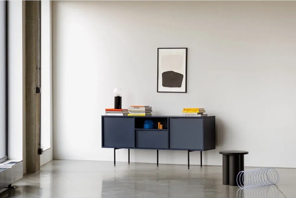 Тъмносиня маса за телевизор 180x79x50 cm Bau – noo.ma