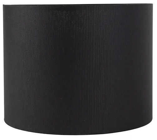 Памучен абажур черен кръгъл 18/18/14