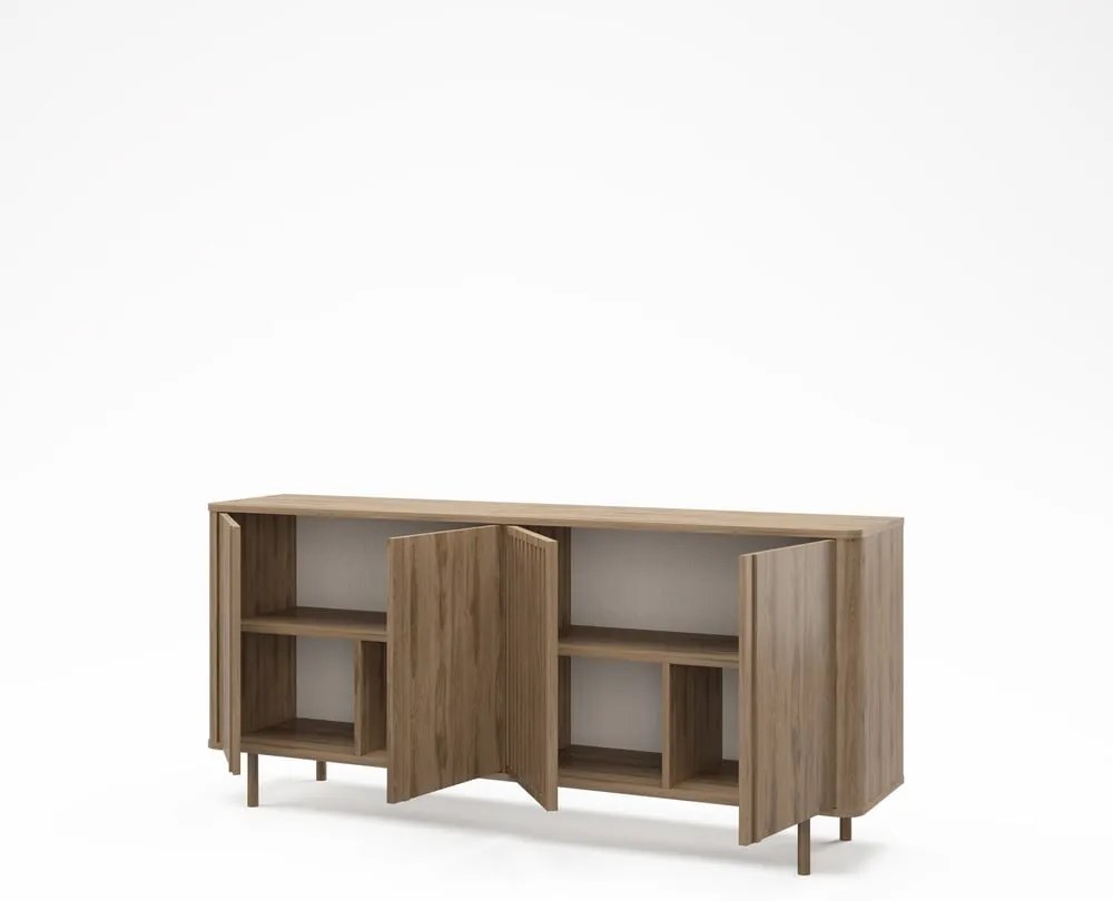 Скрин от дъбов декор в естествен цвят 180x80x40 cm Salma – Marckeric