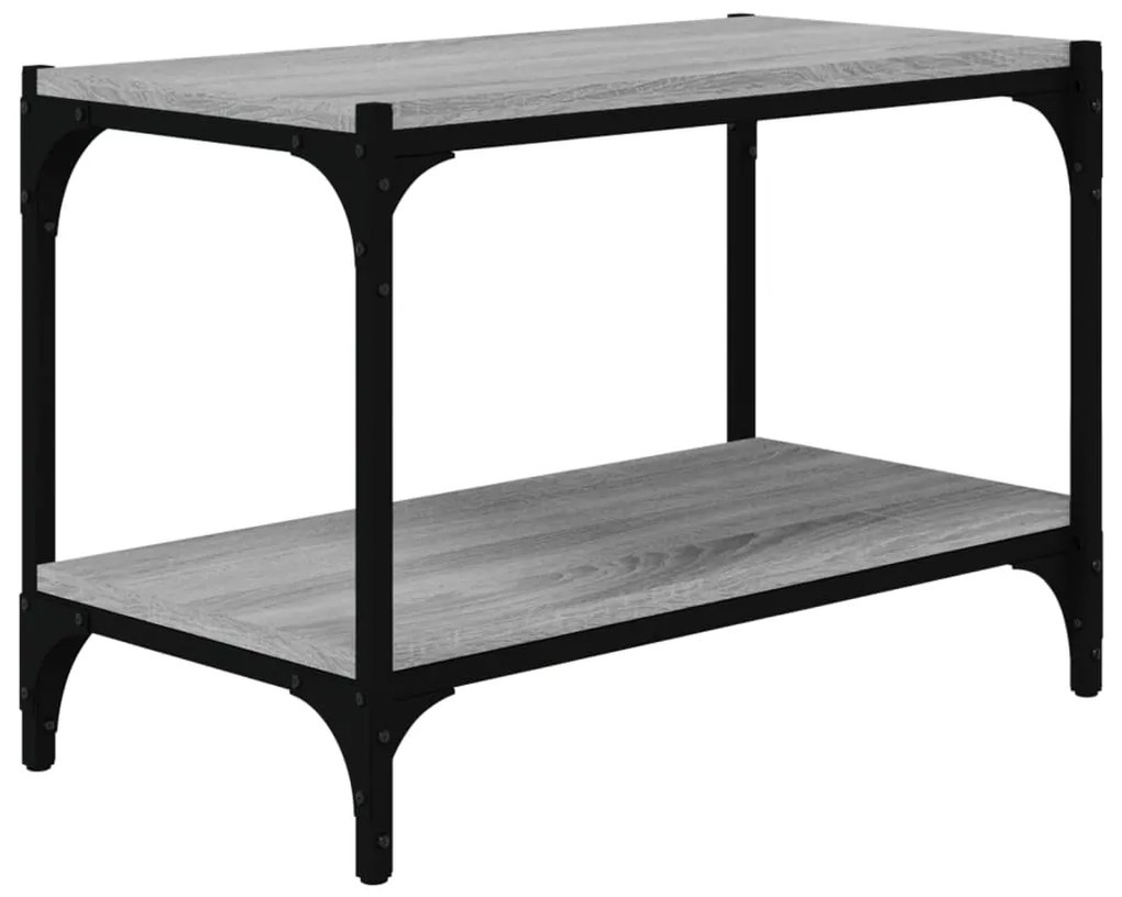 819320 vidaXL ТB шкаф, сив сонома, 60x33x41 см, инженерно дърво и стомана