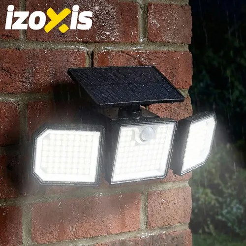 Соларна LED лампа със сензор за движение и здрач Izoxis — 167 LED, 500lm, IP65 водоустойчива