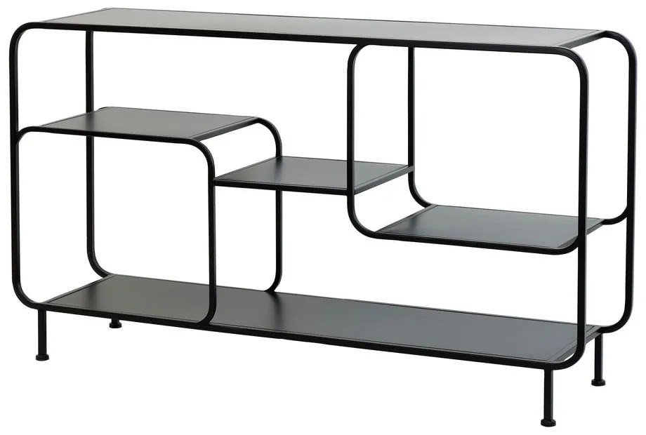 Черна метална етажерка за книги 141x81,5 cm Winston - Light & Living
