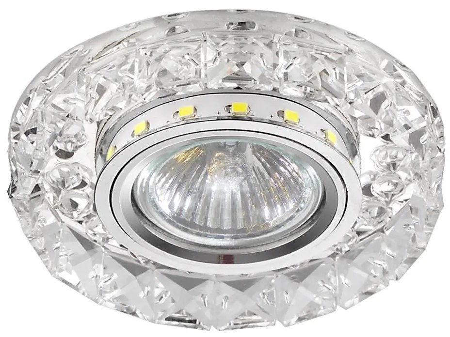 LUXERA 71074 - Вградено осветително тяло CRYSTALS 1xGU10/50W/230V + LED лента