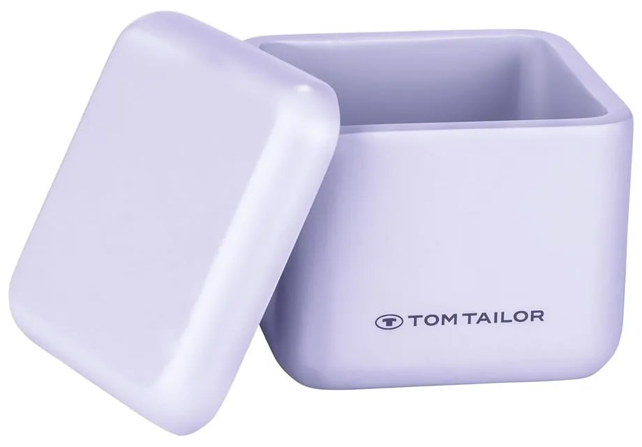 Лилав органайзер за баня за памучни тампони от полиресин Tom Tailor T-Rounded – Wenko