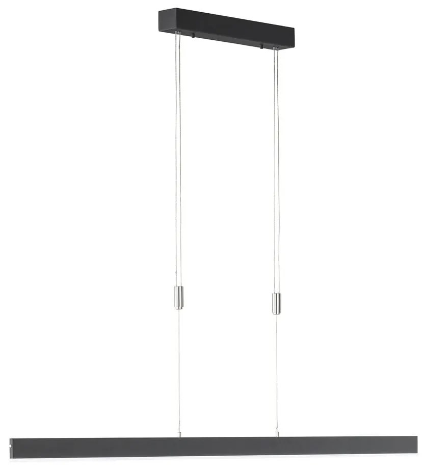 Черно LED затъмняващо се висящо осветително тяло Straight – Fischer & Honsel